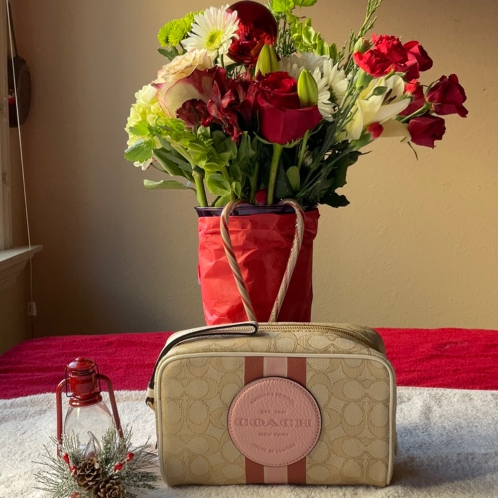 🎄 COACH DEMPSEY BOXY COSMETIC CASE 🎄 - Picture 3 of 16